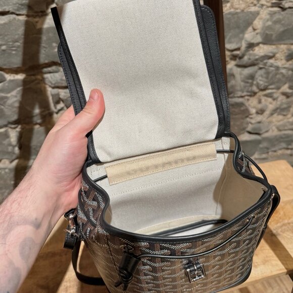 Goyard 2019 Black Goyardine Mini Alpin Convertible Backpack - Picture 14 of 16